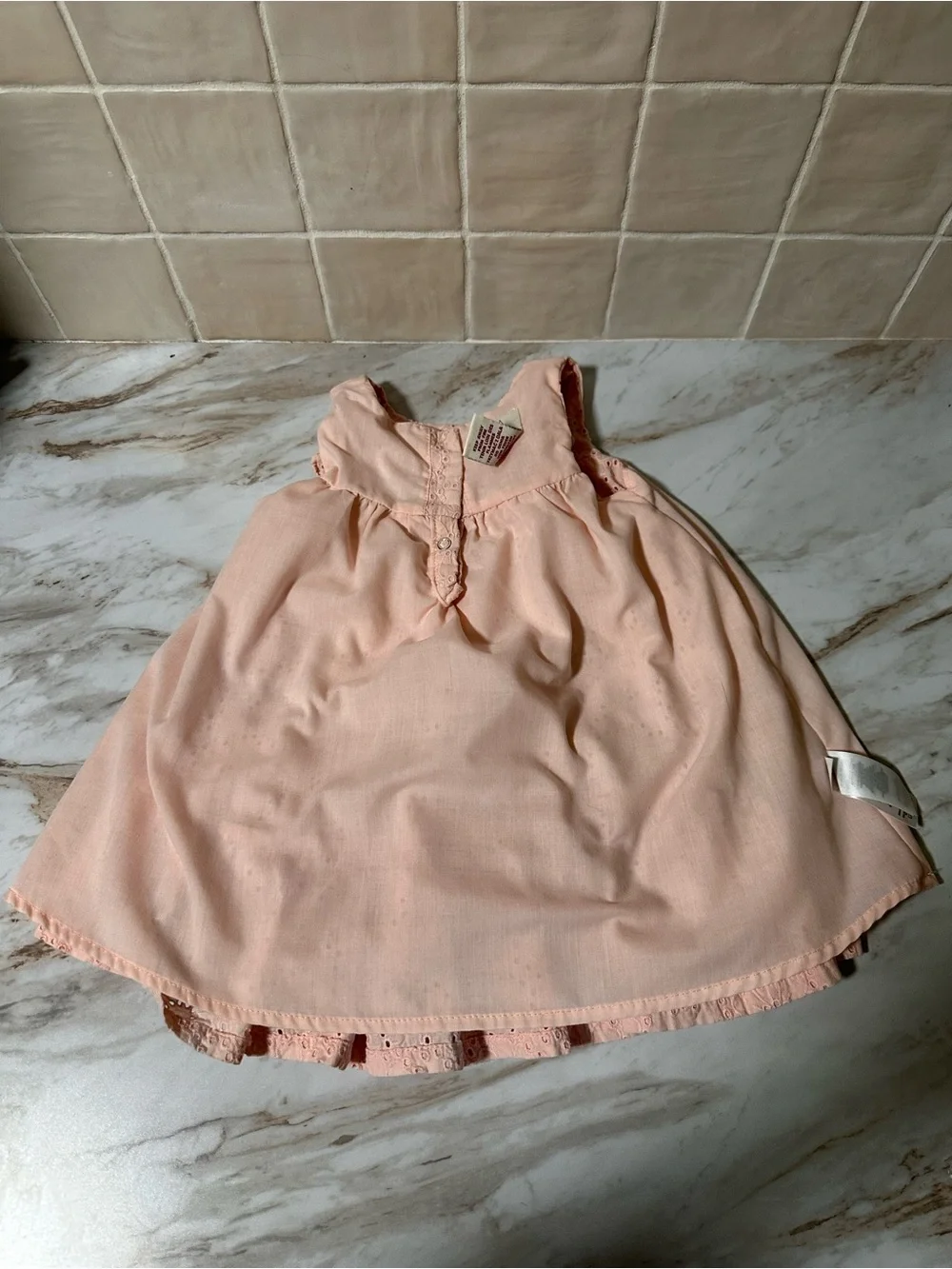 Joie Baby Girls Pink Eyelet Ruffle Tiered Dress 18-24M